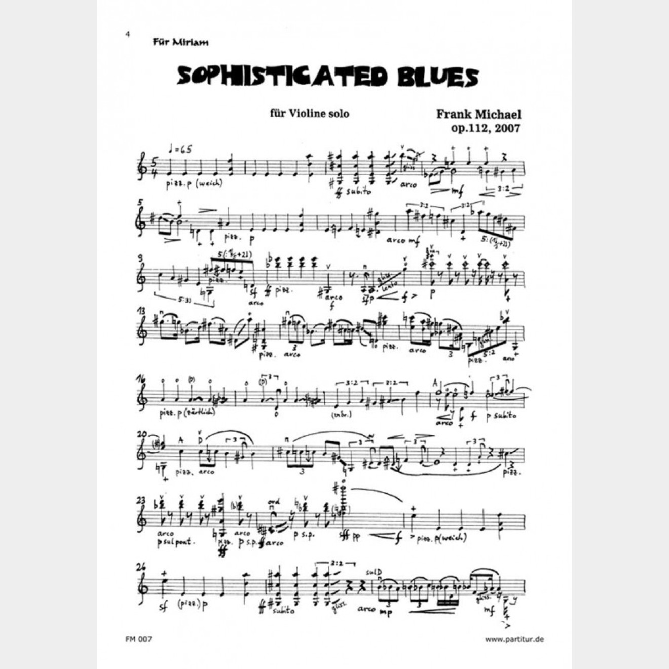 Sophisticated Blues op. 112, 7`