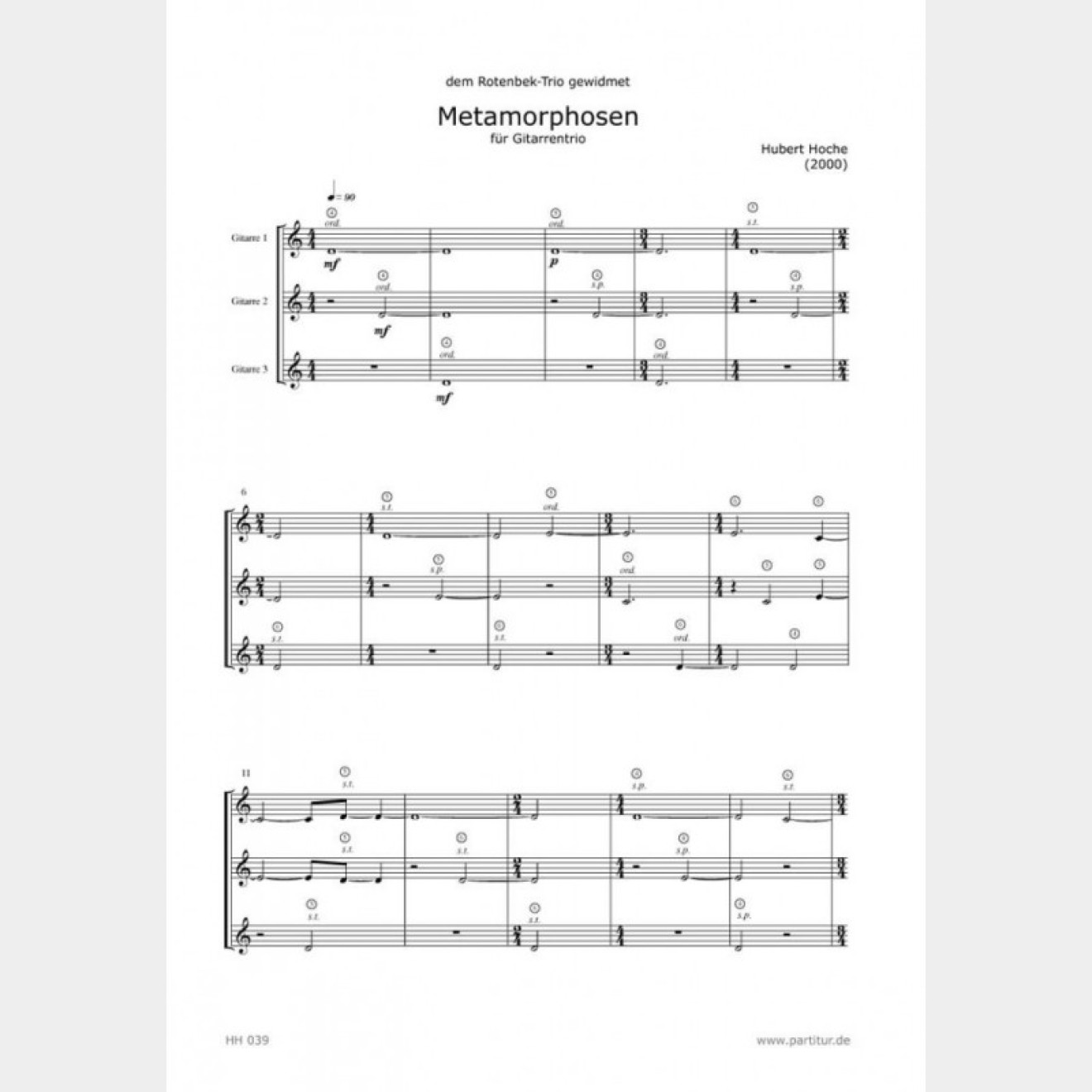 Metamorphosen, 11` (Partitur und Stimmen)