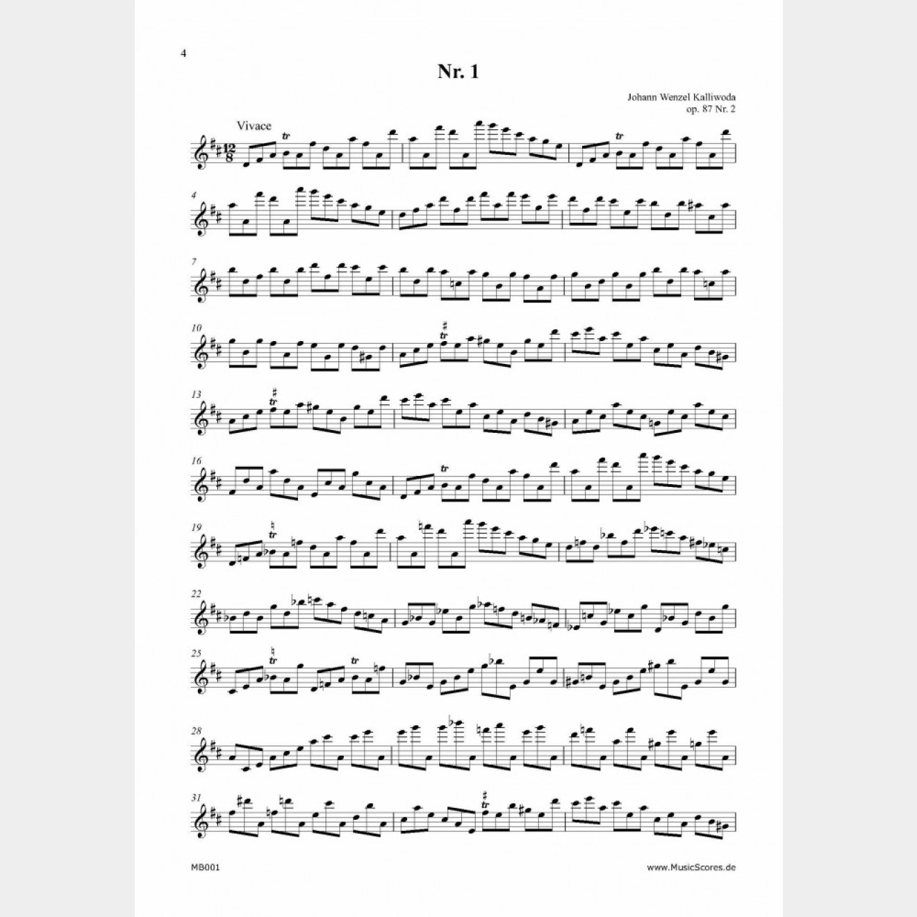 16 romantische Etüden für Flöte (David, Dont, Fiorello ...)