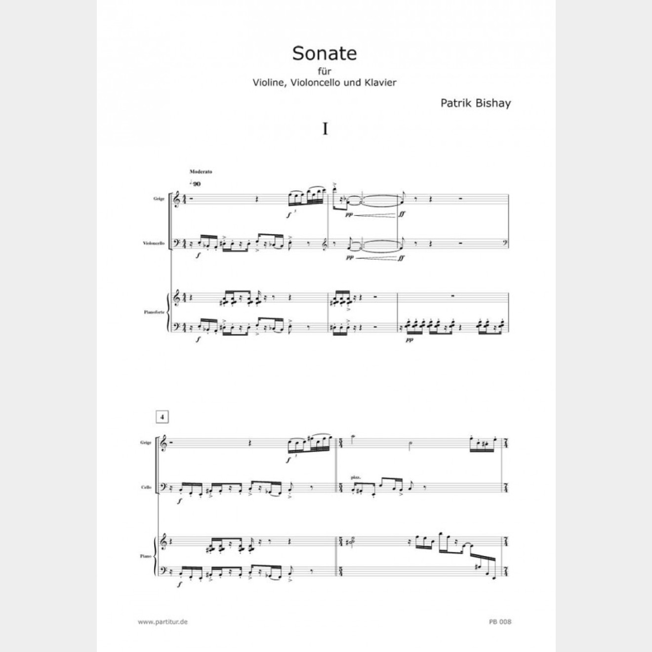 Sonate für Trio (Partitur und Stimmen), 15`