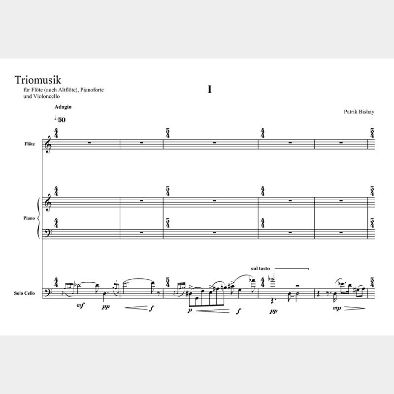 Triomusik (Partitur und Stimmen), 15`