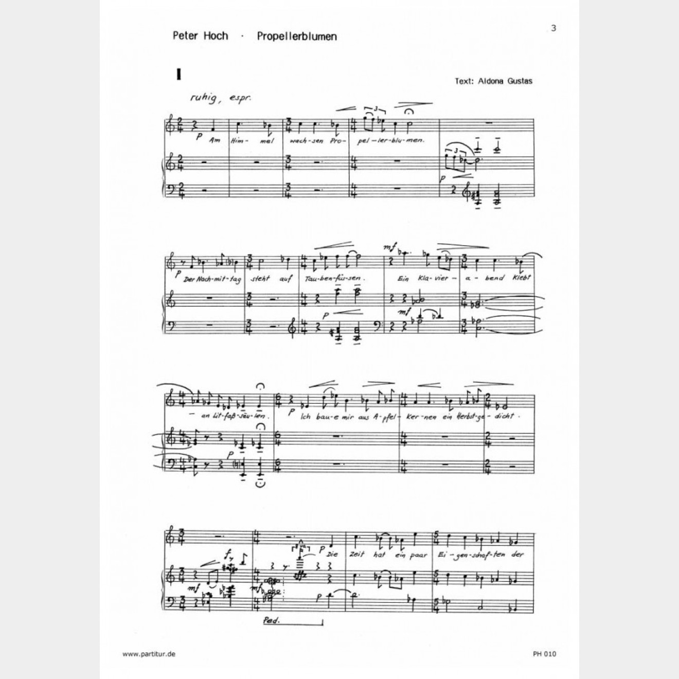 Propellerblumen-3 Lieder, 4`30``