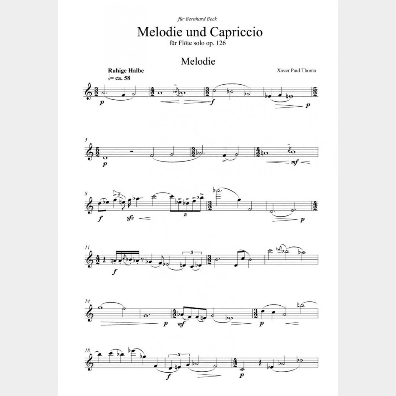 Melodie und Capriccio, 6`