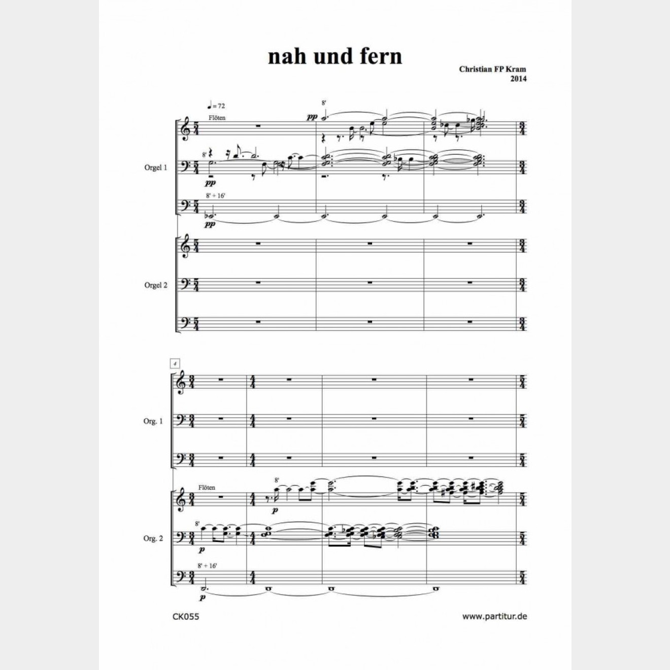 nah und fern, (Score and part), 10`