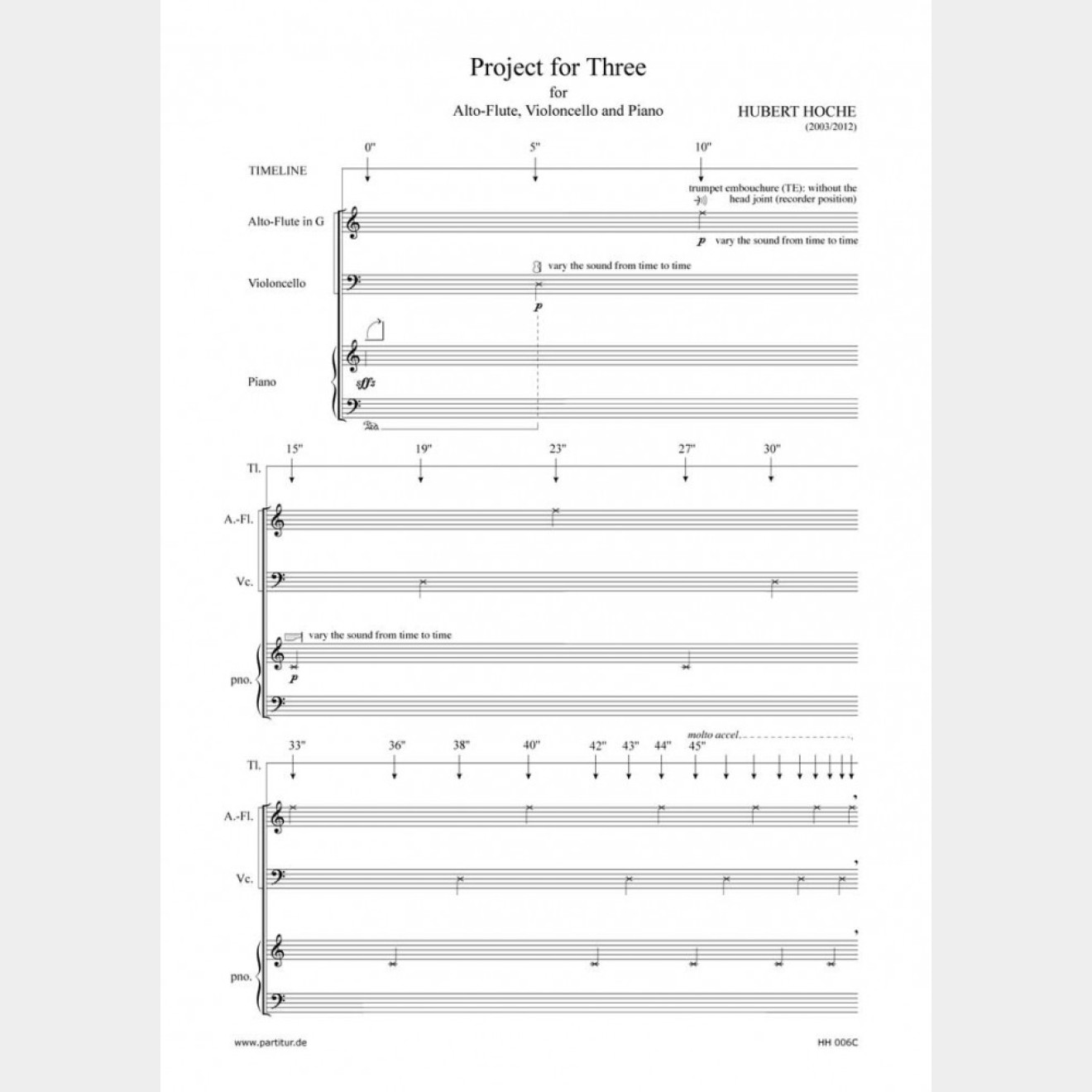 Project for Three, 12` (3 Scores)