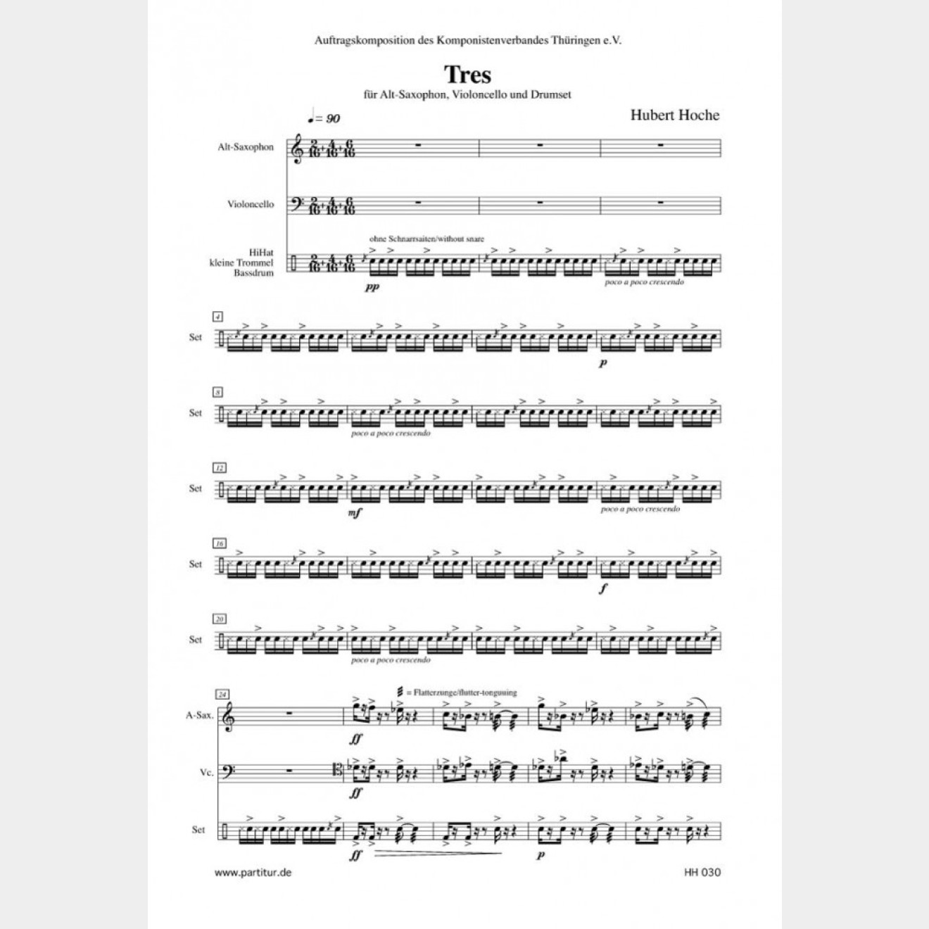 TRES, 7` (Score and Parts)