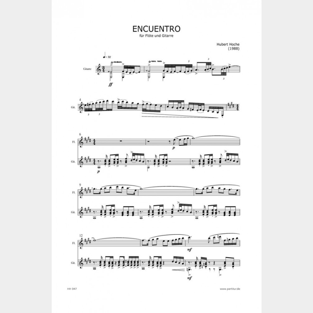 Encuentro, 4` (Score and Parts)