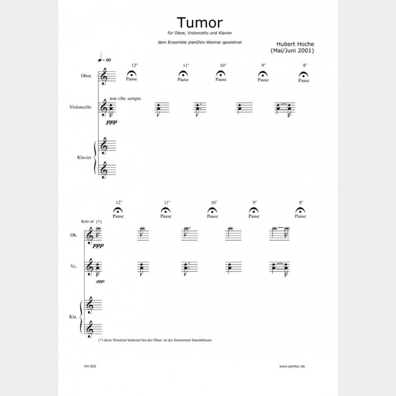 Tumor, 21` (Score and Parts)