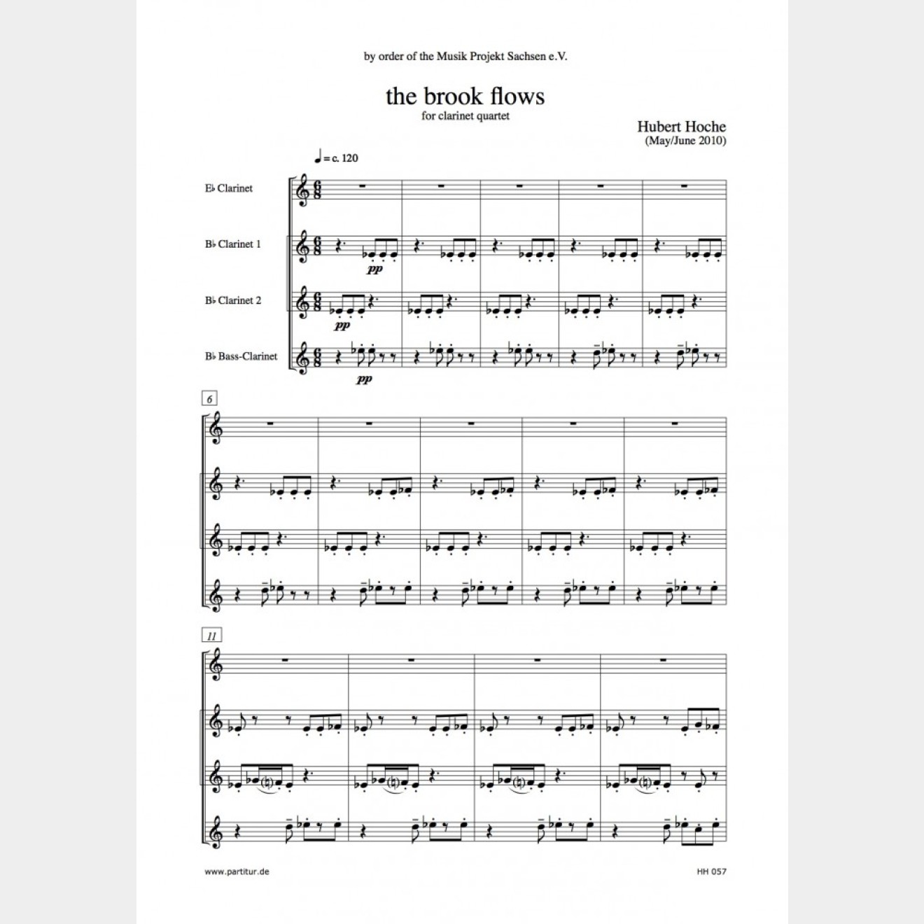 the brook flows, 11` (Score and Parts)