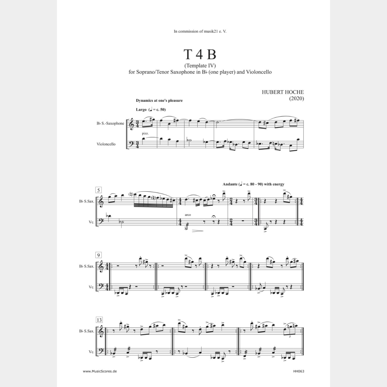 T4B, 3`30'' (Partitur und Stimme)