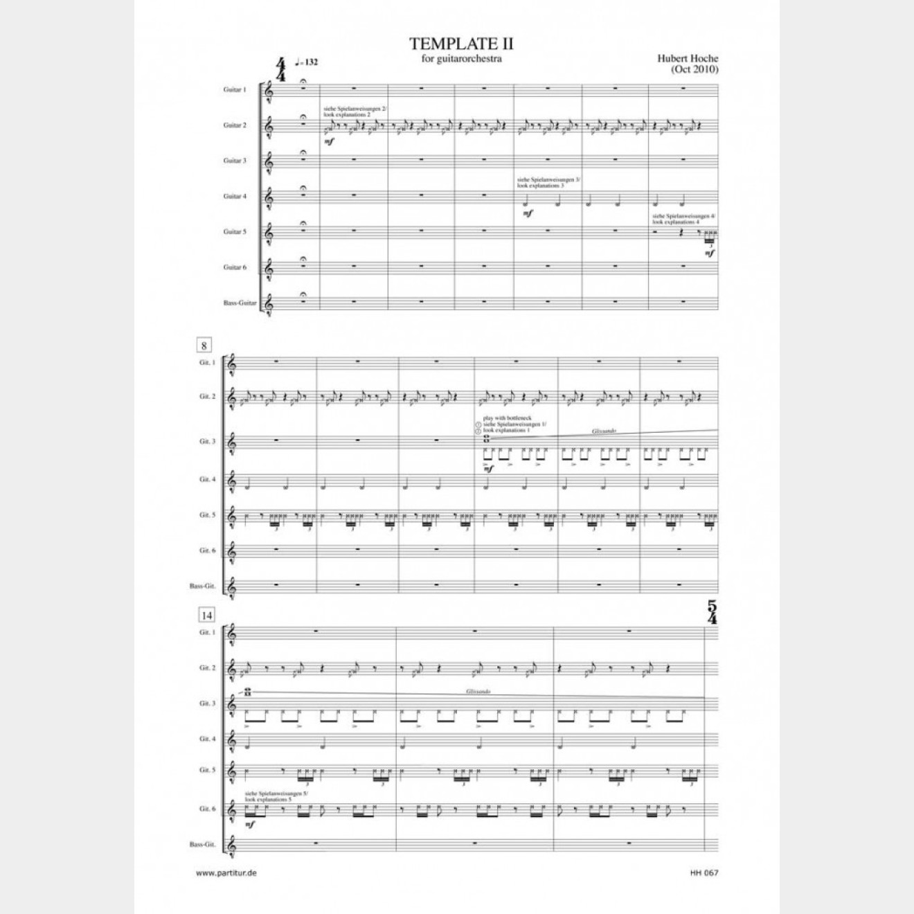 Template II, 12` (Score and Parts)