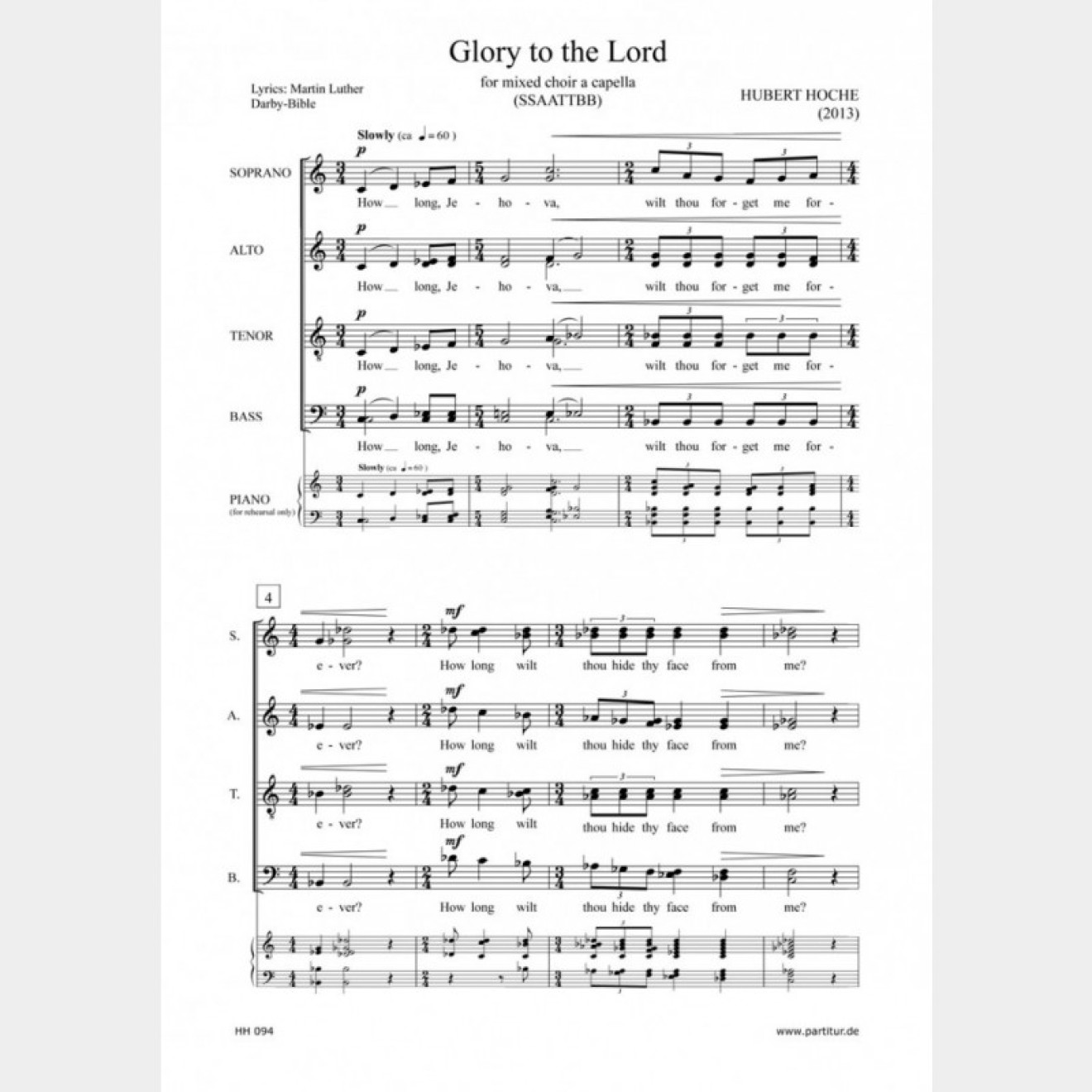 Glory to the Lord, 4`