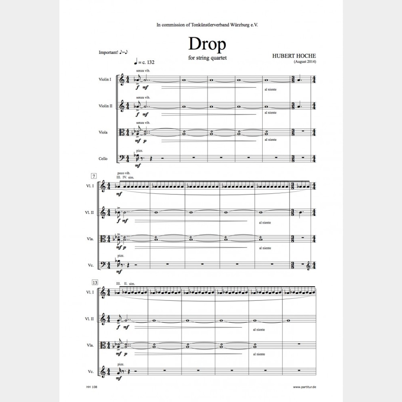 Drop, 7`30`` (Partitur und Stimmen)