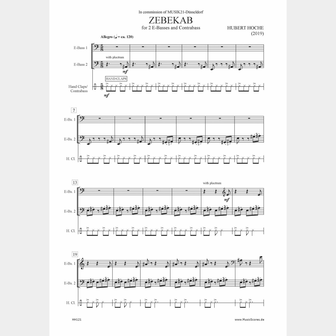 ZEBEKAB, 10` (Partitur und Stimmen)