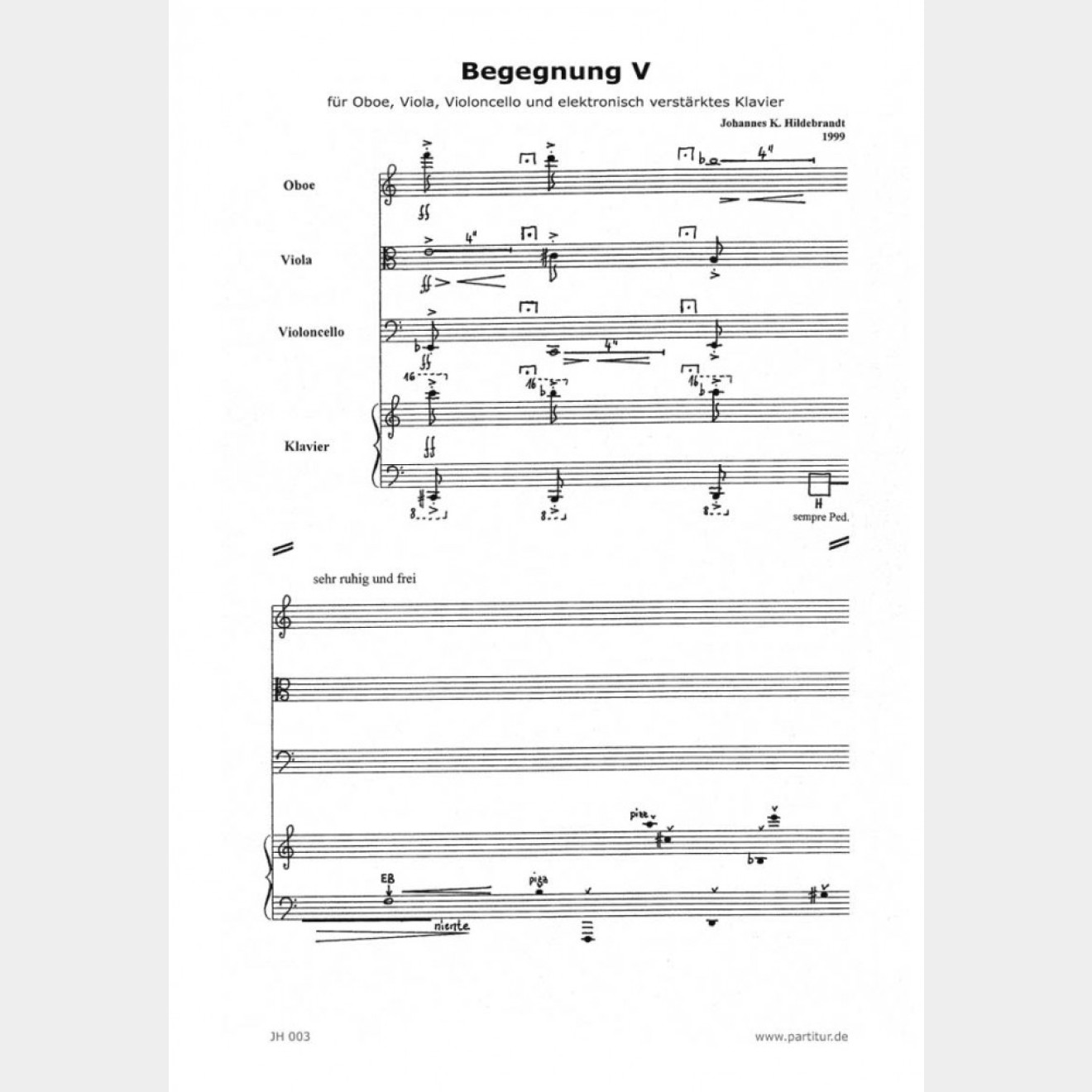 Begegnung V (Score and Parts), 11`