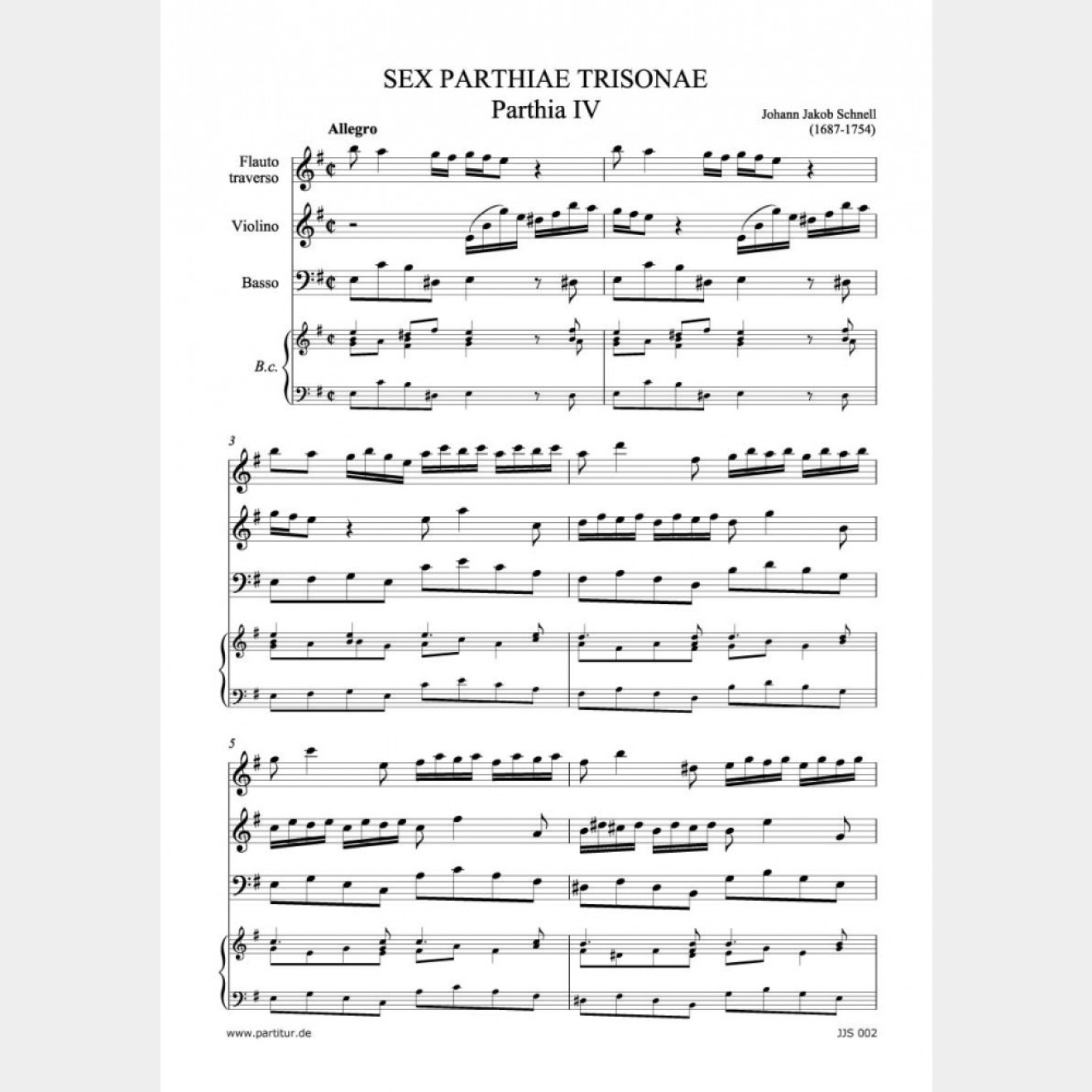 Sex Partiae Trisonae (IV, V, VI) (Score and Parts), 30`