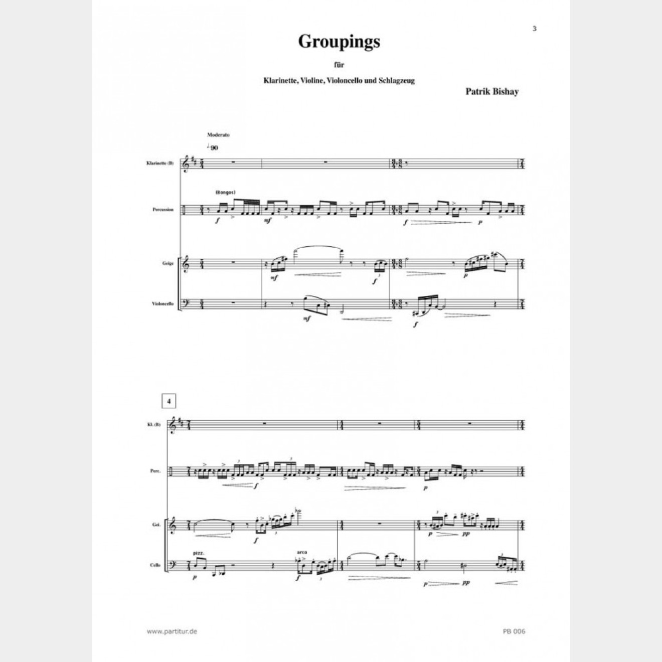 Groupings (Score and Parts), 5`
