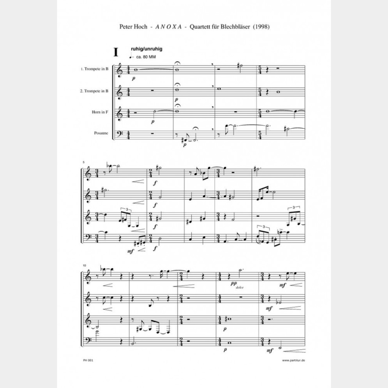 Anoxa (Score and Parts), 8`