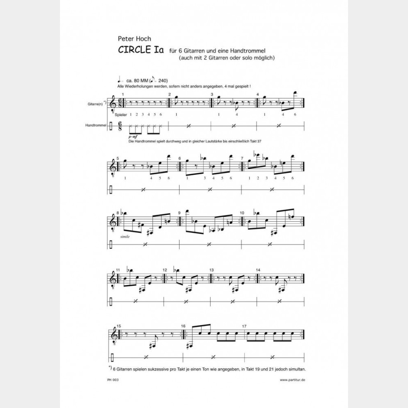 CIRCLE Ia (Score and Parts), 5`