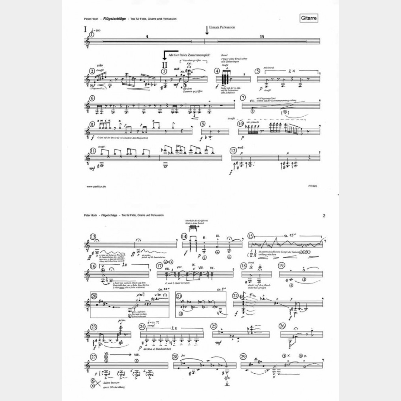 Flügelschläge - Trio (Instruction and Parts), 12`