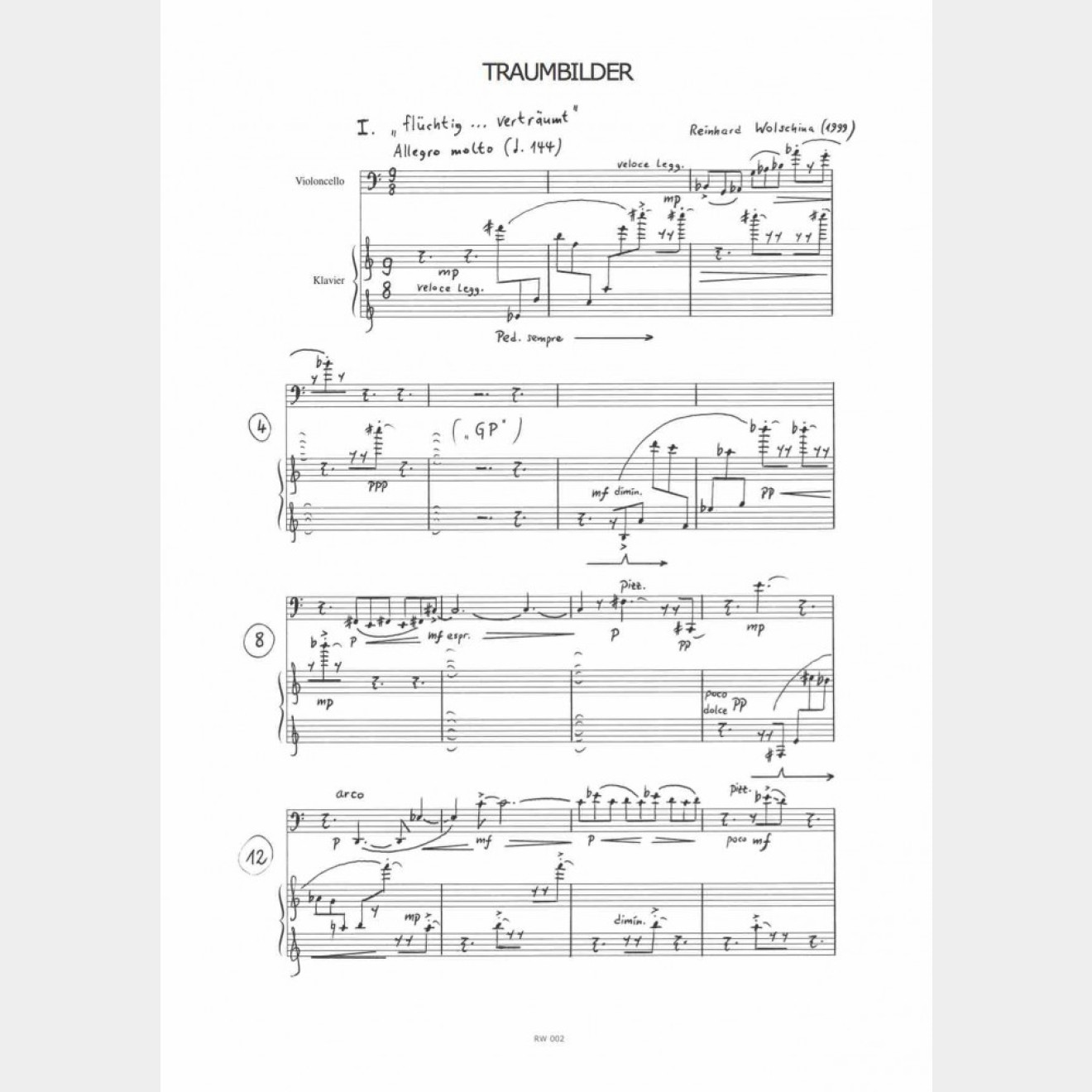 Traumbilder (Score and Part), 16`