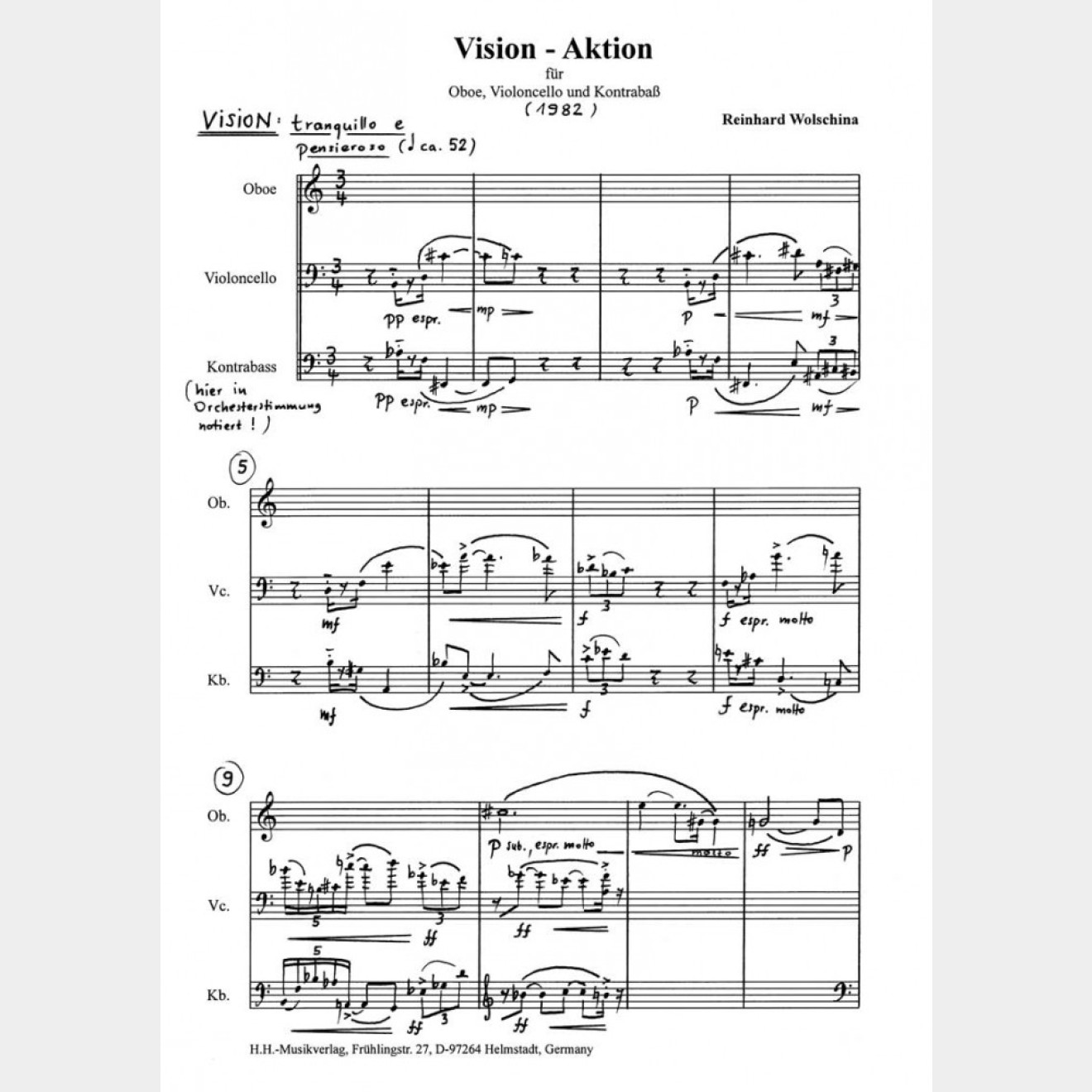 VISION-AKTION (Score and Parts), 10`