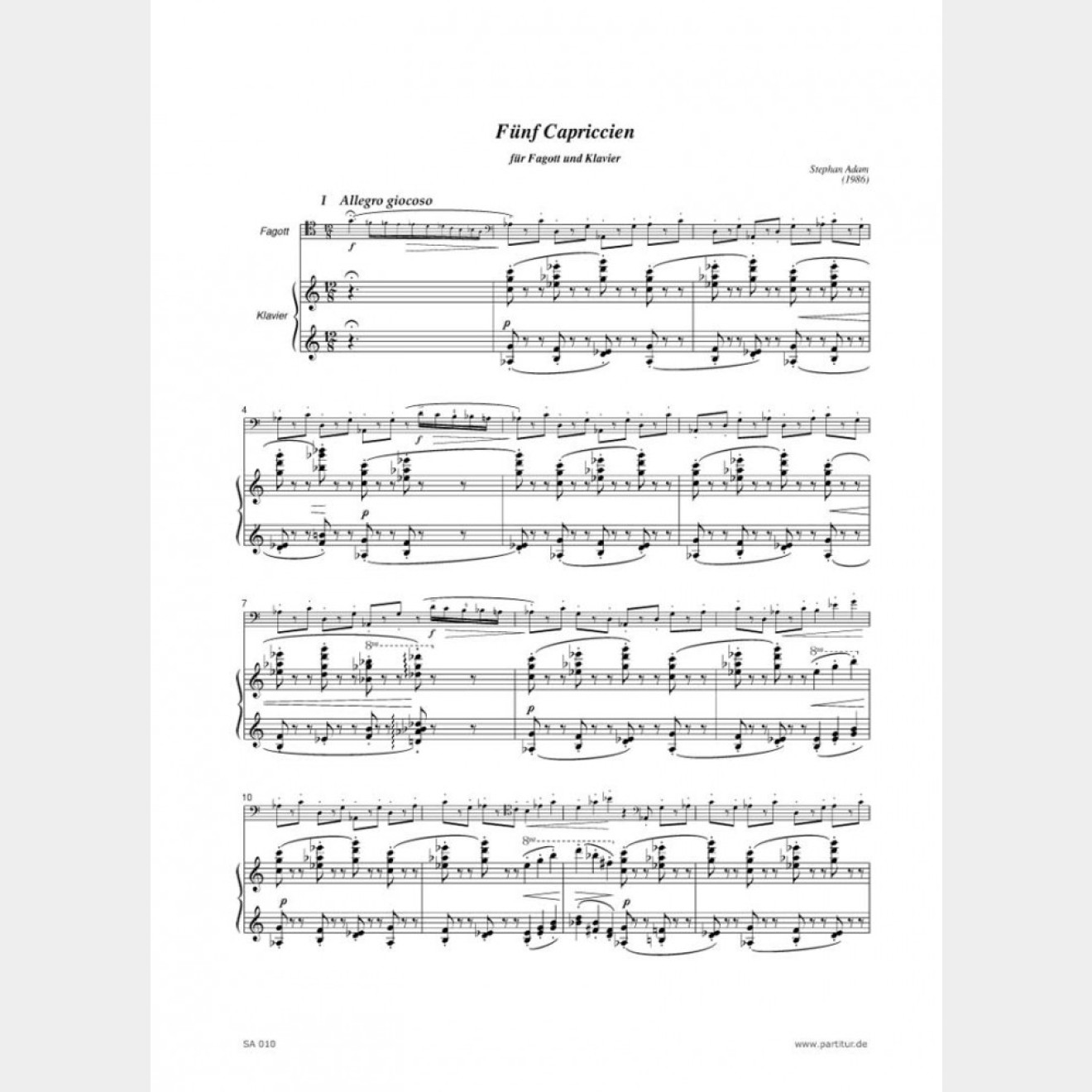 Capriccien, 15` (Score and Parts)
