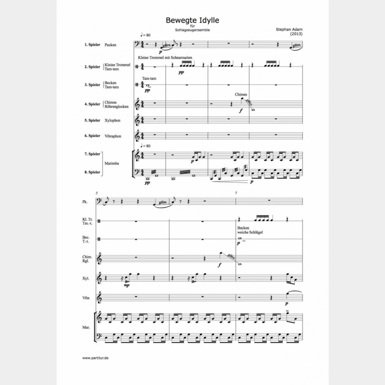 Bewegte Idylle, 8` (Score and Parts)