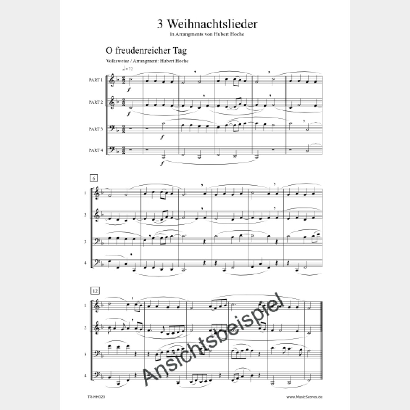 3 Christmas songs -3 Weihnachtslieder- (Score and Parts)