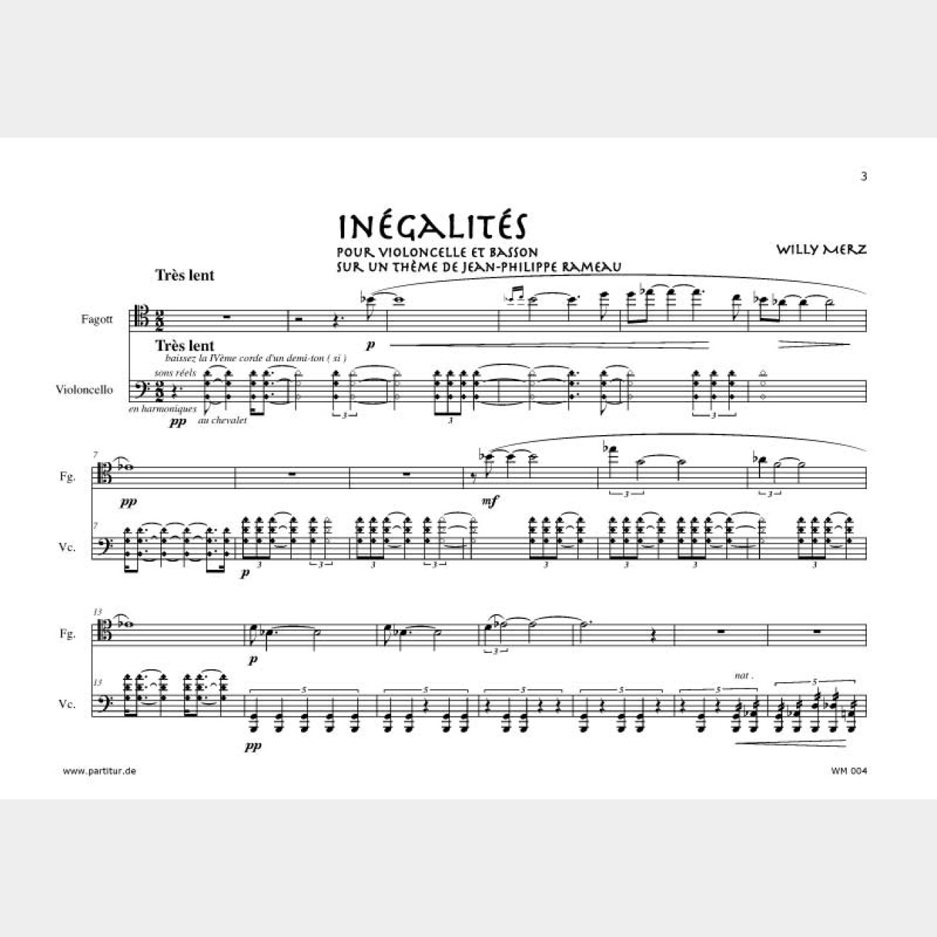 Inégalités (score and part), 8`